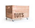 dřevěná krabice na hračky TOYS